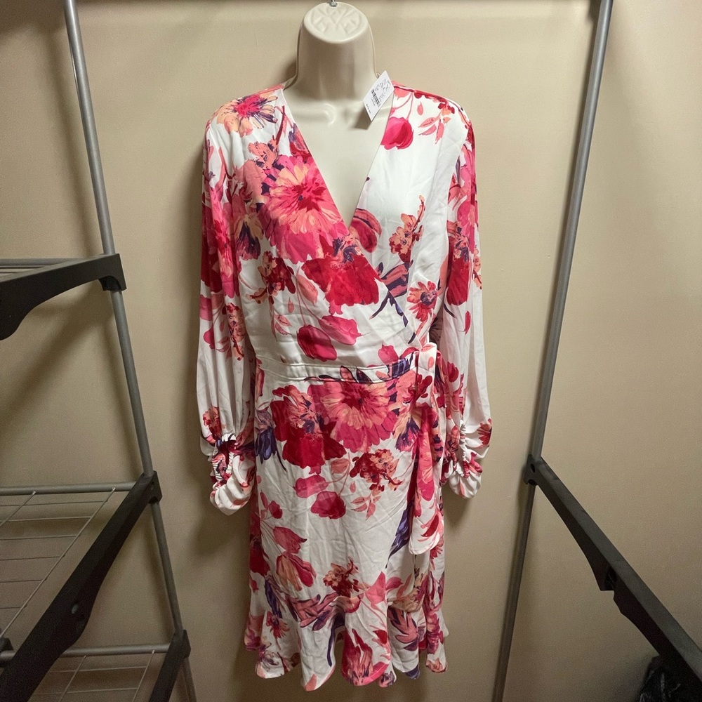 Floral-Print Wrap Dress
